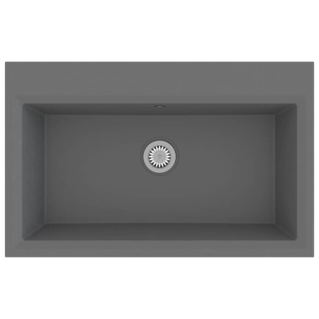 vidaXL Lavabo da cucina grigio 790x500x193 mm granito