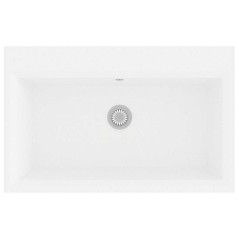 vidaXL Lavello da Cucina Bianco 790x500x193 mm Granito