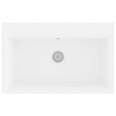 vidaXL Lavello da Cucina Bianco 790x500x193 mm Granito