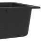 vidaXL Lavello da cucina in granito nero 760x480x184 mm -