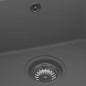 vidaXL Lavello da cucina grigio 760x480x184 mm granito
