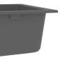 vidaXL Lavello da cucina grigio 760x480x184 mm granito