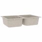 vidaXL Lavello da cucina Beige 760x480x184 mm Granito vidaXL Lavello da cucina Beige 760x480x184 mm Granito