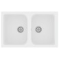 vidaXL Lavello da Cucina Bianco 760x480x184 mm Granito vidaXL Lavello da Cucina Bianco 760x480x184 mm Granito