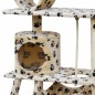 vidaXL Tiragraffi per gatti Beige con impronte 83 x 72 x 140 cm Legno vidaXL Tiragraffi per gatti Beige con impronte 83 x 72 x 140 cm Legno
