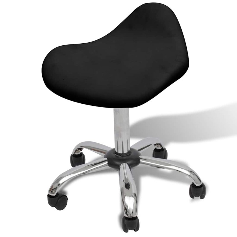 vidaXL Sgabello da salone Nero 50 x 50 x cm Acciaio cromato vidaXL Sgabello da salone Nero 50 x 50 x cm Acciaio cromato