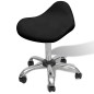 vidaXL Sgabello da salone Nero 50 x 50 x cm Acciaio cromato vidaXL Sgabello da salone Nero 50 x 50 x cm Acciaio cromato