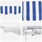 vidaXL Tenda Retrattile with Blu e bianco 4.5 x 3 m Tessuto e metallo vidaXL Tenda Retrattile with Blu e bianco 4.5 x 3 m Tessuto e metallo