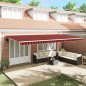 vidaXL Tenda Retrattile Arancione e Marrone 600 x 300 cm Tessuto vidaXL Tenda Retrattile Arancione e Marrone 600 x 300 cm Tessuto