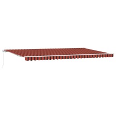 vidaXL Tenda Retrattile Arancione e Marrone 600 x 300 cm Tessuto