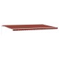 vidaXL Tenda Retrattile Arancione e Marrone 600 x 300 cm Tessuto vidaXL Tenda Retrattile Arancione e Marrone 600 x 300 cm Tessuto