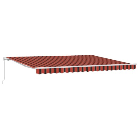 vidaXL Tenda Retrattile Arancione e Marrone 450 x 300 cm Tessuto
