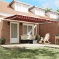 vidaXL Tenda Retrattile Arancione e Marrone 450 x 300 cm Tessuto vidaXL Tenda Retrattile Arancione e Marrone 450 x 300 cm Tessuto
