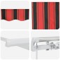 vidaXL Tenda Retrattile Arancione e Marrone 450 x 300 cm Tessuto vidaXL Tenda Retrattile Arancione e Marrone 450 x 300 cm Tessuto