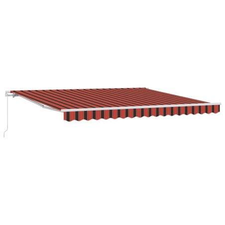 vidaXL Tenda Retrattile Arancione e Marrone 400 x 300 cm Tessuto