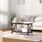Tavolino Rovere Fumo 80x45x45 cm in Legno Multistrato e Ferro Tavolino Rovere Fumo 80x45x45 cm in Legno Multistrato e Ferro