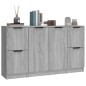 Credenze 3 pz Grigio Sonoma in Legno Multistrato Credenze 3 pz Grigio Sonoma in Legno Multistrato