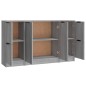 Credenze 3 pz Grigio Sonoma in Legno Multistrato Credenze 3 pz Grigio Sonoma in Legno Multistrato