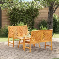 vidaXL Set giardino 3 pezzi in legno di acacia