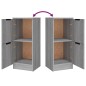 Credenze 3 pz Grigio Sonoma in Legno Multistrato Credenze 3 pz Grigio Sonoma in Legno Multistrato