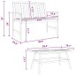 vidaXL Set giardino 3 pezzi in legno di acacia vidaXL Set giardino 3 pezzi in legno di acacia