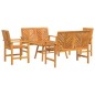 vidaXL Set giardino 5 pezzi in legno massello di acacia vidaXL Set giardino 5 pezzi in legno massello di acacia