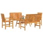 vidaXL Set giardino 5 pezzi in legno massello di acacia vidaXL Set giardino 5 pezzi in legno massello di acacia