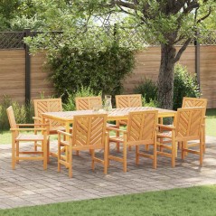 vidaXL Set da Pranzo per Giardino 8 pcs Marrone Standard