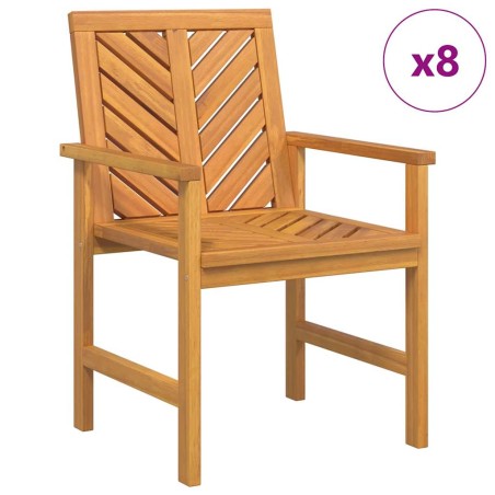 vidaXL Set da Pranzo per Giardino 8 pcs Marrone Standard