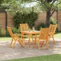 vidaXL Sdraio da Giardino 4 pz in Legno Massello di Acacia vidaXL Sdraio da Giardino 4 pz in Legno Massello di Acacia