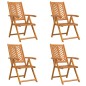 vidaXL Sdraio da Giardino 4 pz in Legno Massello di Acacia vidaXL Sdraio da Giardino 4 pz in Legno Massello di Acacia