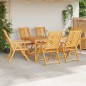 vidaXL Set di 6 sedie da giardino reclinabili in legno massello di acacia vidaXL Set di 6 sedie da giardino reclinabili in legno massello di acacia
