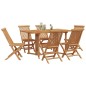 vidaXL Set da pranzo da giardino 7 pezzi in legno massello di teak vidaXL Set da pranzo da giardino 7 pezzi in legno massello di teak