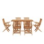 vidaXL Set da pranzo da giardino in 7 pezzi in legno massello di teak