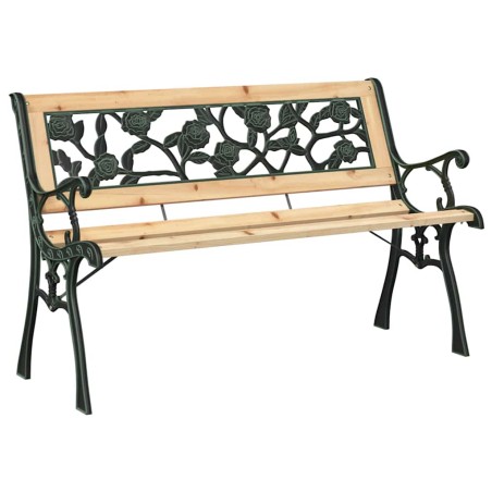 vidaXL Panchina da giardino con schienale a rose, 116 cm in legno.