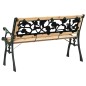 vidaXL Panchina da giardino con schienale a rose, 116 cm in legno. vidaXL Panchina da giardino con schienale a rose, 116 cm in legno.