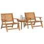 vidaXL Sedie da giardino con tavolo 3 pezzi in legno massello di acacia vidaXL Sedie da giardino con tavolo 3 pezzi in legno massello di acacia