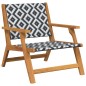 Set da giardino vidaXL: 3 pezzi in legno massello di acacia, nero e bianco