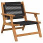 vidaXL Sedie da Giardino con Tavolo 3 pcs Nero Legno Massello di Acacia vidaXL Sedie da Giardino con Tavolo 3 pcs Nero Legno Massello di Acacia