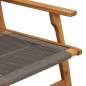 vidaXL Sedie da Giardino con Tavolo 3 pcs Grigio Legno Massello di Acacia vidaXL Sedie da Giardino con Tavolo 3 pcs Grigio Legno Massello di Acacia