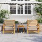 vidaXL Set di Sedie da Giardino con Tavolo - 3 Pezzi in Legno Massello di Acacia Beige vidaXL Set di Sedie da Giardino con Tavolo - 3 Pezzi in Legno Massello di Acacia Beige