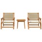 vidaXL Set di Sedie da Giardino con Tavolo - 3 Pezzi in Legno Massello di Acacia Beige vidaXL Set di Sedie da Giardino con Tavolo - 3 Pezzi in Legno Massello di Acacia Beige