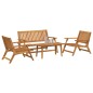 vidaXL Set di 4 sedie da giardino con tavolo in legno massello di acacia vidaXL Set di 4 sedie da giardino con tavolo in legno massello di acacia