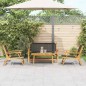 vidaXL Set di Sedie e Tavolo da Giardino - 4 Pezzi in Legno Massiccio di Acacia Nero vidaXL Set di Sedie e Tavolo da Giardino - 4 Pezzi in Legno Massiccio di Acacia Nero