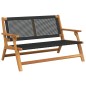 vidaXL Set di Sedie e Tavolo da Giardino - 4 Pezzi in Legno Massiccio di Acacia Nero vidaXL Set di Sedie e Tavolo da Giardino - 4 Pezzi in Legno Massiccio di Acacia Nero