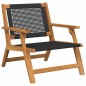 vidaXL Set di Sedie e Tavolo da Giardino - 4 Pezzi in Legno Massiccio di Acacia Nero vidaXL Set di Sedie e Tavolo da Giardino - 4 Pezzi in Legno Massiccio di Acacia Nero