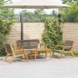 vidaXL Sedie da Giardino con Tavolo 4 pz Grigio Legno Massello di Acacia vidaXL Sedie da Giardino con Tavolo 4 pz Grigio Legno Massello di Acacia