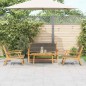 vidaXL Sedie da Giardino con Tavolo 4 pz Grigio Legno Massello di Acacia vidaXL Sedie da Giardino con Tavolo 4 pz Grigio Legno Massello di Acacia