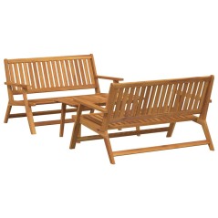 vidaXL Set di sedie da giardino con tavolo in legno massello di acacia