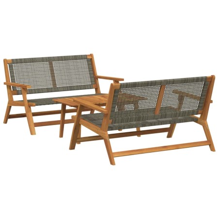 vidaXL Set di sedie e tavolo da giardino - 3 pezzi in legno massello di acacia grigio